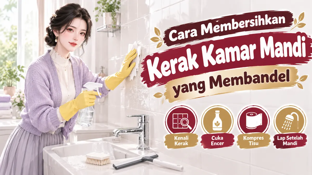 Cara Membersihkan Kerak Kamar Mandi yang Membandel