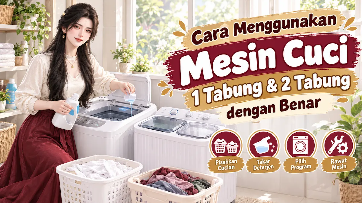 Cara Menggunakan Mesin Cuci 1 Tabung dan 2 Tabung dengan Benar