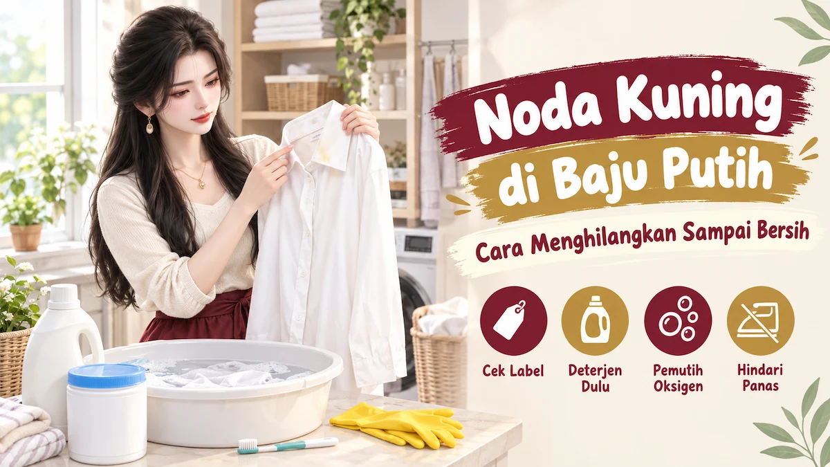 Cara Menghilangkan Noda Kuning di Baju Putih Sampai Bersih