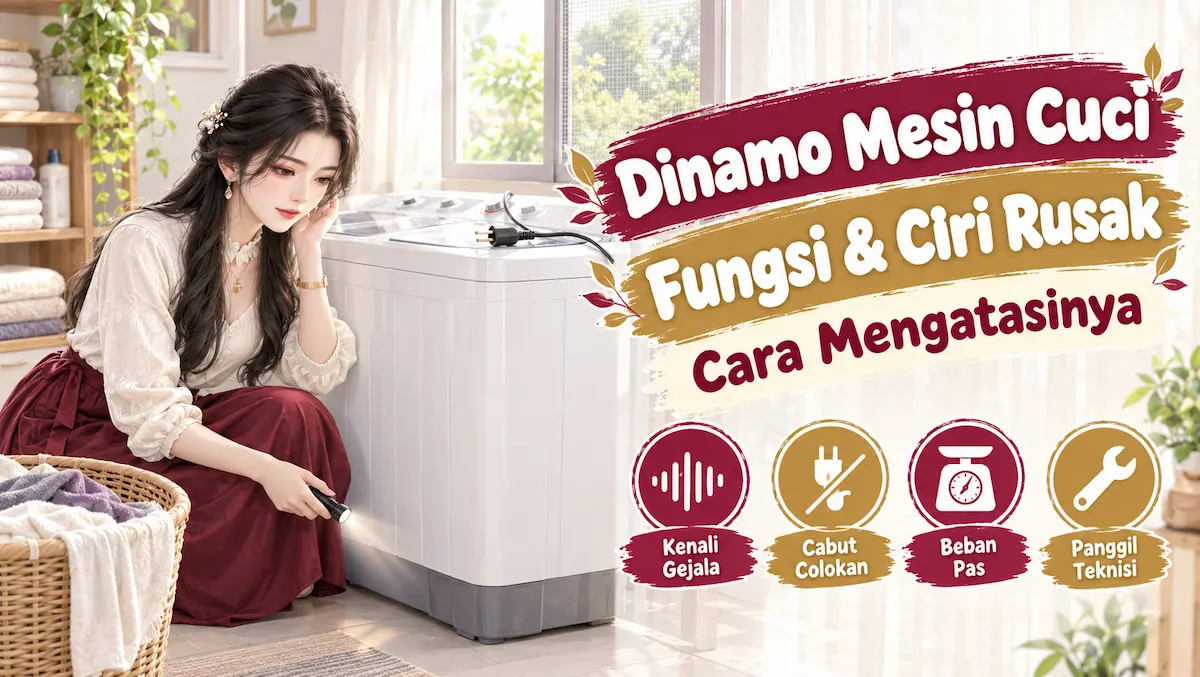 Dinamo Mesin Cuci: Fungsi, Ciri Rusak, dan Cara Mengatasinya