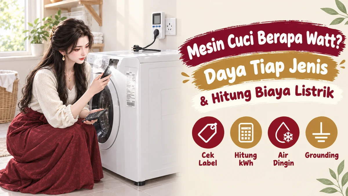 Mesin Cuci Berapa Watt? Daya Tiap Jenis dan Kapasitas